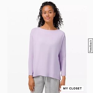 Lululemon Back in Action Long Sleeve Tee- - Lavender Dew